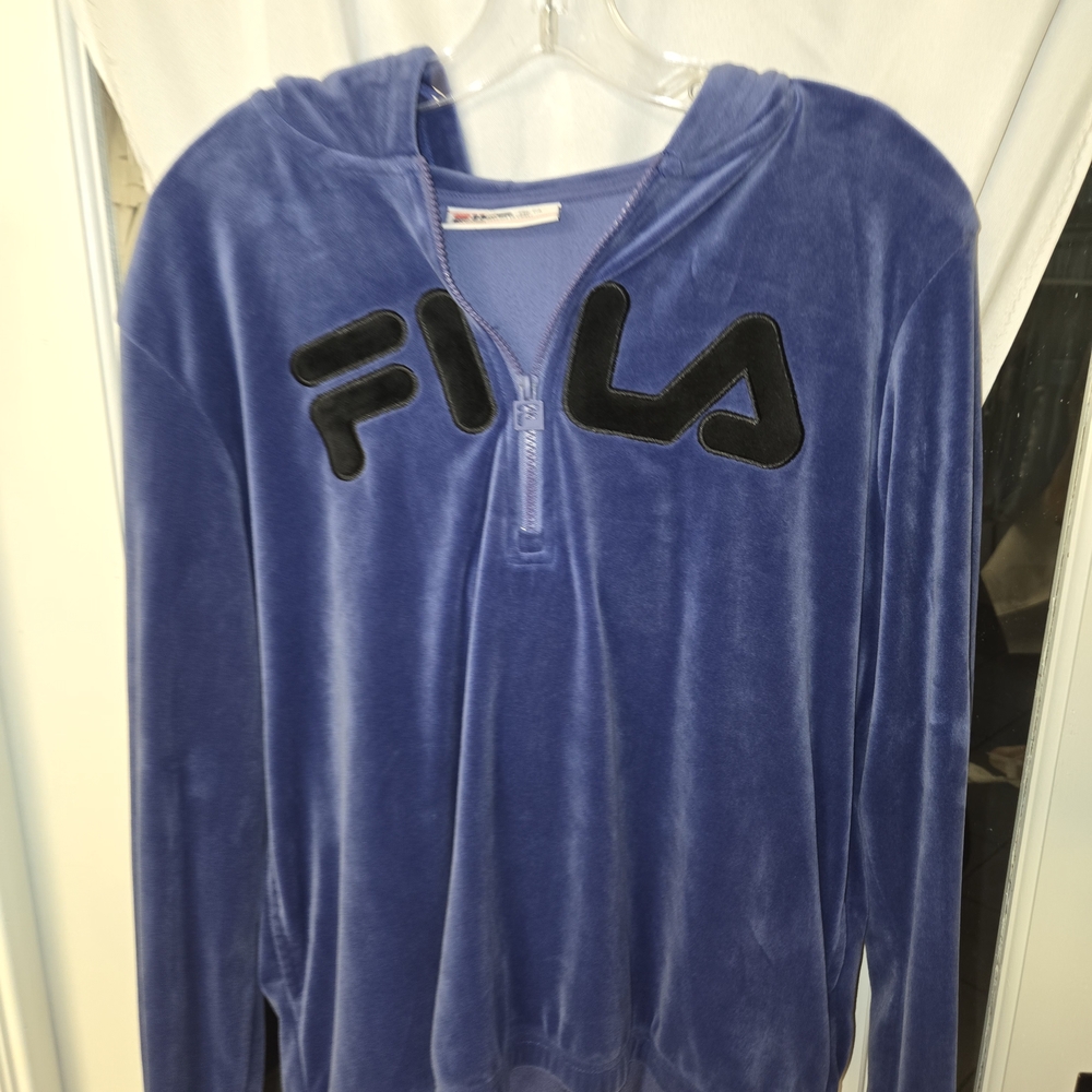 Fila VINTAGE Royal Blue Velour Pullover
